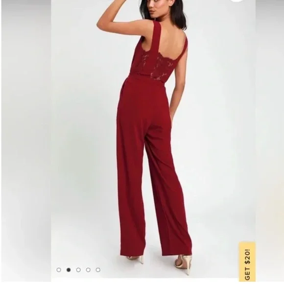 NWT - Lulu’s Red jumpsuit - Picture 3 of 3